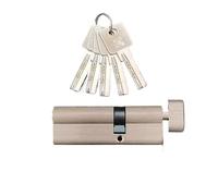 Cilindro de puerta Cilindro de cerradura Cerradura seguridad puerta central Interior Dormitorio Manija estar latón 5 llaves(90MMPKnob 35and55 mm)