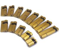 Cilindro de puerta con pomo giratorio, Cerradura de cilindro Euro inteligente con huella dactilar, giro del pulgar, cobre, Clase C, 3 llaves, 1 cara, 40-85mm, ud(40)