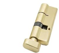 Cilindro de puerta con pomo giratorio, Latón abierto doble o simple euro 80-110m m de la cerradura del cilindro vuelta pulgar con 3 llaves((35 65)100mm)