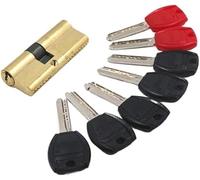 Cilindro de puerta con pomo giratorio, Tamaños múltiples de latón la llave AB cerradura del cilindro euro giro pulgar(85(32.5 52.5))