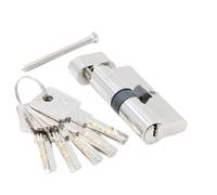 Cilindro de puerta con pomo giratorio, Tamaños múltiples euro de la base cerradura puerta vuelta del pulgar cilindro acero inoxidable(50/50T)