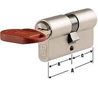 Cilindro de seguridad de perfil Europo MOTTURA"PROJECT" 31 x 51 (A=82 B=31 C=51 mm), 5 llaves + 1 obra