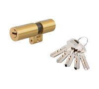 Cilindro de seguridad de perfil suizo 33-43 latón. sp:33-43 mcm