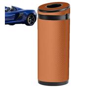 Cilindro de toalla de coche - Tubo de piel sintética, contenedor de papel resistente al desgaste, función de interruptor de emergencia, decoración de cabina automotriz | Compañero de bolsillo laterar