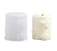 Cilindro decorativo con patrón en relieve flexible para manualidades y decoración, juego de silicona hecho a mano