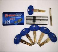 Cilindro europeo niquelado Evo K1 Secremme, sistema antibump, duplección libre, medida 30-50