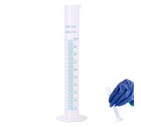 Cilindro graduado de plástico, tubo de ensayo de hidrómetro de 100 ml con escala clara, cilindro de medición portátil para ciencias del hogar y escuela, suministros de laboratorio