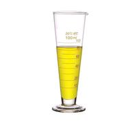 Cilindro graduado, vaso medidor de vidrio de borosilicato con boquilla, 5 ml a 2000 ml, diseño con patas para uso en laboratorio