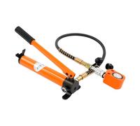 Cilindro hidráulico 10T con bomba hidráulica manual CP-180, carrera de 12 mm, altura de construcción 52 mm, 60 kg/cm², alta presión, con manguera de 1 m, para edificios puentes y reparaciones