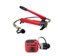 Cilindro hidráulico, Gato de cilindro hidráulico tipo fino 5T con bomba manual RMC-051 CP-180 carrera 7 mm, paquete 2(CP-180 with gauge)