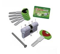 Cilindro K22 llave medida 30 x 45 = 75 OCS 5 llaves Art K22C3045