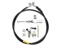 Cilindro maestro de embrague hidráulico para motocicleta, pistón de 12,7 mm, bomba de freno, M10 x 1,25 mm, CNC, aluminio, apto para motocross Bomba Hidráulica de Refuerzo(Silver Set)