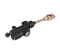 Cilindro maestro de freno trasero universal, bomba de cilindro maestro hidráulico de freno de pie trasero Keenso plateado para moto ATV Dirt Bike(Negro)