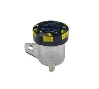 Cilindro Maestro de Frenos para Motocicleta, depósito de líquido de Frenos, Tanque de Aceite de Freno Transparente, Bomba Superior, Taza de Aceite con Tapa CNC(Straight Golden)