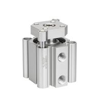Cilindro neumático compacto CDQMB/CQMB12/16/20/25/32/40/50/63/80/100, carrera de 15/20 mm, varilla guía, 1 unidad(CDQMB50,Stroke 20mm)