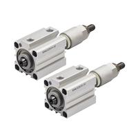 Cilindro neumático compacto de aire fino con pistón doble efecto y carrera ajustable aleación aluminio SDAJ20/25 mm, 1 unidad(With Magnet 100-50,Bore 25mm)