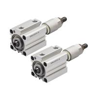 Cilindro neumático compacto de aire fino con pistón doble efecto y carrera ajustable aleación aluminio SDAJ32/40 mm, 1 unidad(Without Magnet100-50,Bore 40mm)