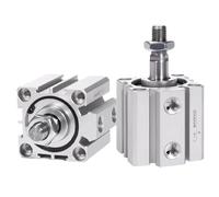 Cilindro neumático compacto SDA B Rosca macho Diámetro interior 20 25 32 40 50 63 80 100 mm Carrera 5 10 20 25 30 40 45 50 100 mm(Stroke 20mm -B,Bore 80mm)