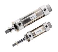 Cilindro neumático de acero inoxidable tipo CDM2B16/20/25/32/40 con anillo magnético, de 25 a 500 mm, doble efecto.(Stroke 25mm,Bore 20mm)