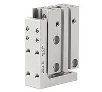 Cilindro Neumático de Mesa Deslizante MXH10, Alta Precisión, Diámetro de 10mm, Varios Recorridos - Guía Lineal Integrada, Ajuste de Carrera, Uso Industrial y Robótico (MXH10-20)