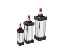 Cilindro neumático estándar SC32/40/50/63 mm, carrera de 25/50/75/100/200/300/1000 mm, pistón neumático de doble efecto, 1 unidad.(Stroke 350mm,SC32 (Bore 32mm))