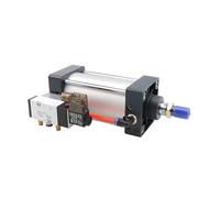 Cilindro neumático integrado con válvula solenoide, diámetro interior de 50 mm, carrera de 25-1000 mm, juego de cilindros de aire(SCF50x25,DC24V)