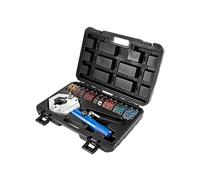 Cilindro Neumático Kit De Crimpadora Manguera CA Manual 71500 Con 7 Troqueles Herienta Prensado Hidráulica Prensa Juego Reparación Aire Acondicionado Automático