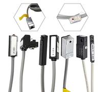 Cilindro neumático neumático magnético sensor de lengüeta para SPST NO tipo 5-240 V CC/CA con indicador LED rojo, compatible con SU/para SC/SI/MAL/MA Series modelos CS1-S/CS1-G/C (D-C73)