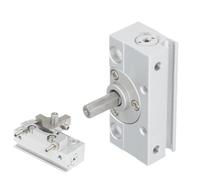 Cilindro neumático serie CRJB/CRJU de instalación libre. Cilindro rotativo oscilante. Cremallera y piñón en miniatura CRJB/CRJU05/1-90/180E(CRJU05X180E)