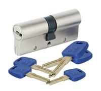 Cilindro Seguridad Cerradura Puerta de seguridad universal cilindro blanco cobre llave del portal cubierta Lock Core GP + 60-95mm Serie B 30 / 30MM-30 65mm(75(30knob 45MM))