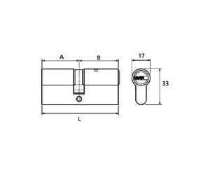 Cilindro seguridad m650/30/30n TESA