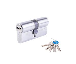 Cilindro T60 TESA perfil EURO doble de 35x40, leva R15, embrague Doble Seguridad, acabado níquel. 5 llaves.
