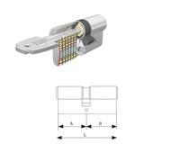 Cilindro tesa seguridad t60 /30x40 latonado