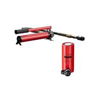 Cilindros hidráulicos de capacidad, con bombas manuales, gatos con carrera de 100 mm/4 pulgadas, gatos portátiles, cilindros de elevación hidráulica(10T jack+CP-180 hand pump)