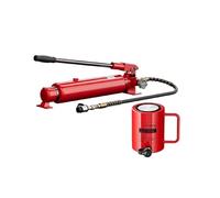 Cilindros hidráulicos de capacidad, con bombas manuales, gatos con carrera de 100 mm/4 pulgadas, gatos portátiles, cilindros de elevación hidráulica(50T jack+CP-700-2A hand pump)