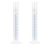 Cilindros Medidores de Plástico,Probeta graduada,Cilindro de Medición Laboratorio,Cilindro Graduado de Plástico,Probetas Graduadas,100 ml,para Uso en Laboratorio y Hogar,2 Pcs