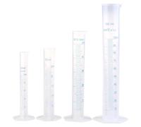 Cilindros Medidores de Plástico,Probeta graduada,Cilindro de Medición Laboratorio,Cilindro Graduado de Plástico,Probetas Graduadas,10 ml/25 ml/50 ml/100 ml,para Uso en Laboratorio y Hogar