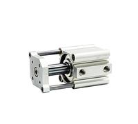 Cilindros neumáticos de aire, Cilindro de aire Cqmb/cdqmb Bore 40mm Guía de varilla compacta de doble actuación de 40 mm Cilindro neumático del cilindro de la RAM 5/10/15/20/25 / 30mm(CDQMB40-5D)