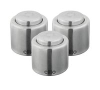 Cilio 18/10 Stainless Steel Champagne Sealer, Set of 3 by Cilio