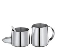 cilio Azucarero y jarra de leche DELIZIA | Juego de vajilla de café | jarra de leche y recipiente de acero inoxidable | apilable | con cuchara | Sirve 250 ml de leche y 220 g de azúcar