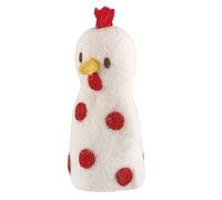 Cilio C470581 - Calentador de lana para huevos cocidos, color blanco y rojo