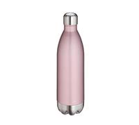 cilio Elegante botella de acero inoxidable, 1 litro, oro rosa, a prueba de fugas, termo también para bebidas carbonatadas, mantiene el calor hasta 18 h y el frío 24 horas