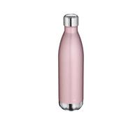 cilio Elegante botella de acero inoxidable, 750 ml, oro rosa, a prueba de fugas, termo también para bebidas carbonatadas, mantiene el calor hasta 18 h y el frío 24 horas