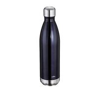 cilio Elegante botella de acero inoxidable negro, 750 ml, antigoteo, también para bebidas carbonatadas, mantiene el calor hasta 18 horas y el frío 24 horas.