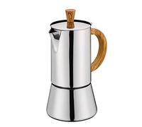 Cilio FIGARO Cafetera espresso de acero inoxidable, apta para todo tipo de cocinas, diámetro de 8,5 cm, apta para lavavajillas, cafetera moca, cafetera de 4 tazas, cafetera de camping