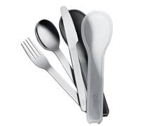 cilio Juego de cubiertos Gita | 3 piezas | acero inoxidable | cubiertos de viaje para viajes | apto para lavavajillas | cuchillo, tenedor, cuchara | cubiertos reutilizables para llevar | caja de