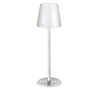 CILIO Lámpara de mesa LED SOLE, color blanco, regulable, con sensor táctil y función de memoria, ideal para interiores y exteriores, con cable USB-C, altura de 35 cm, diámetro de 11 cm