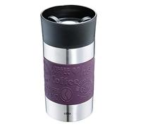 cilio VIAGGIO Taza térmica de 300 ml, color lila, con cierre de presión rápida de 360°, sistema de doble pared, a prueba de fugas, ideal para todo tipo de cafeteras automáticas/máquinas de cápsulas