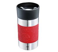 cilio VIAGGIO Taza térmica de 300 ml, color rojo, con cierre de presión rápida de 360°, sistema de doble pared, a prueba de fugas, ideal para todo tipo de cafeteras automáticas/máquinas de cápsulas