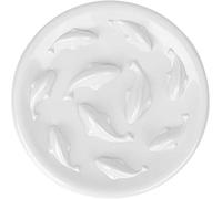 Cilkus - Comedero lento para gatos y perros pequeños, diseño de piscina de peces, divertido e interactivo, alimentación saludable, melamina de uso alimenticio, apto para lavavajillas, blanco